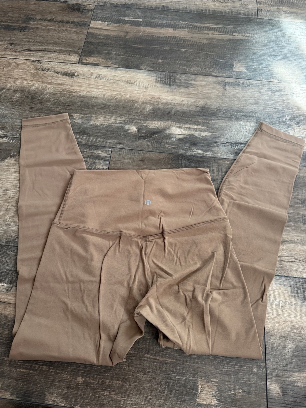 High-Waist Camel Leggings with Smooth Stretch